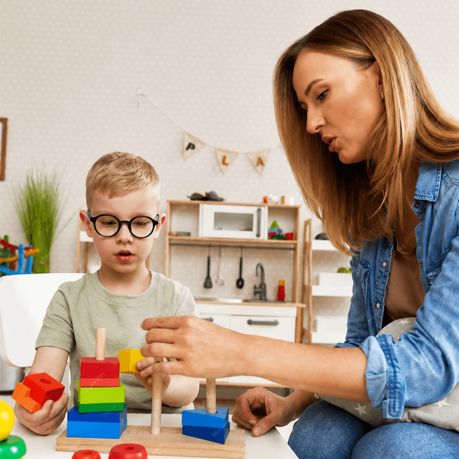 ABA therapy session with a child