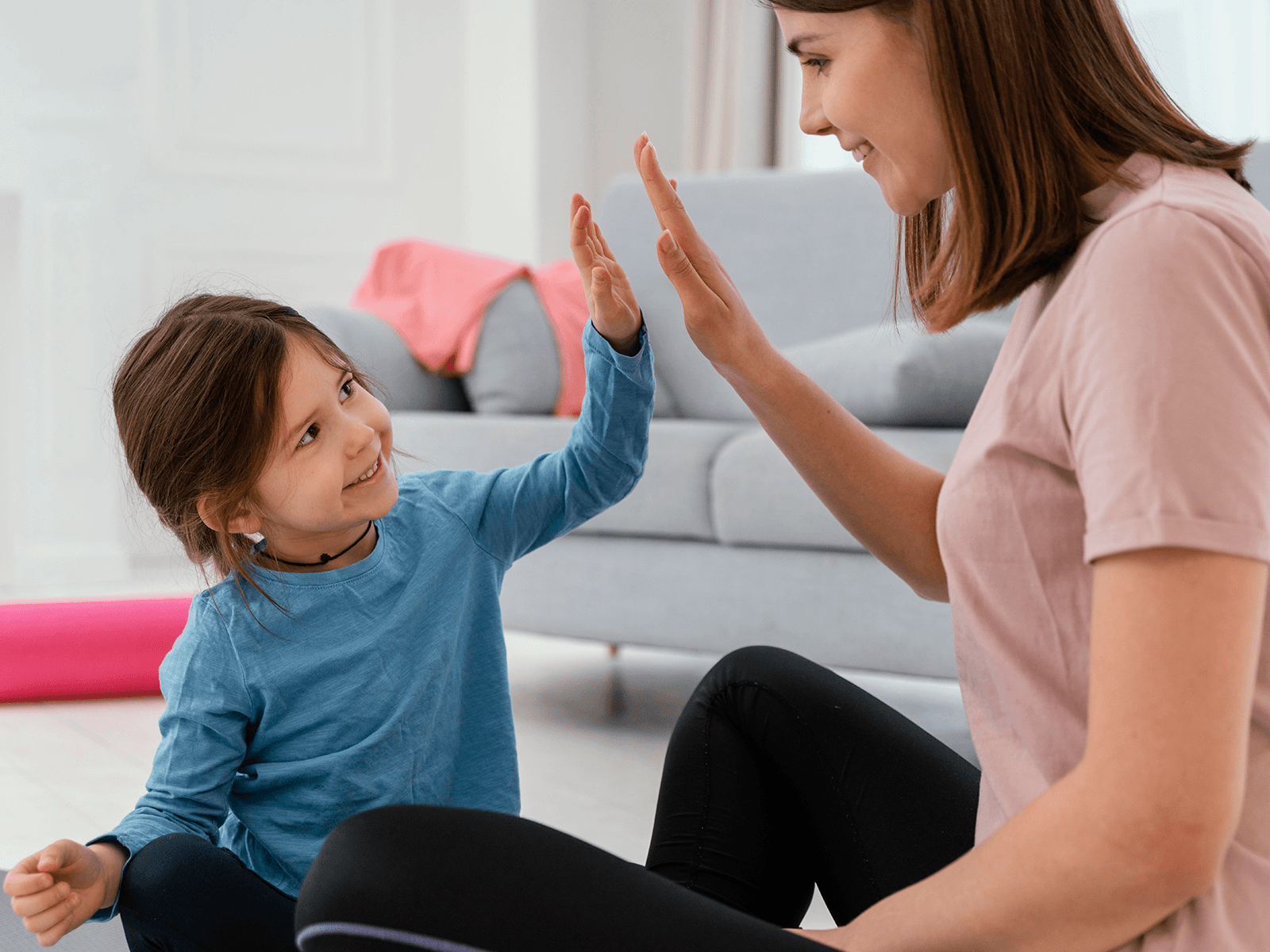 Child learning through positive reinforcement