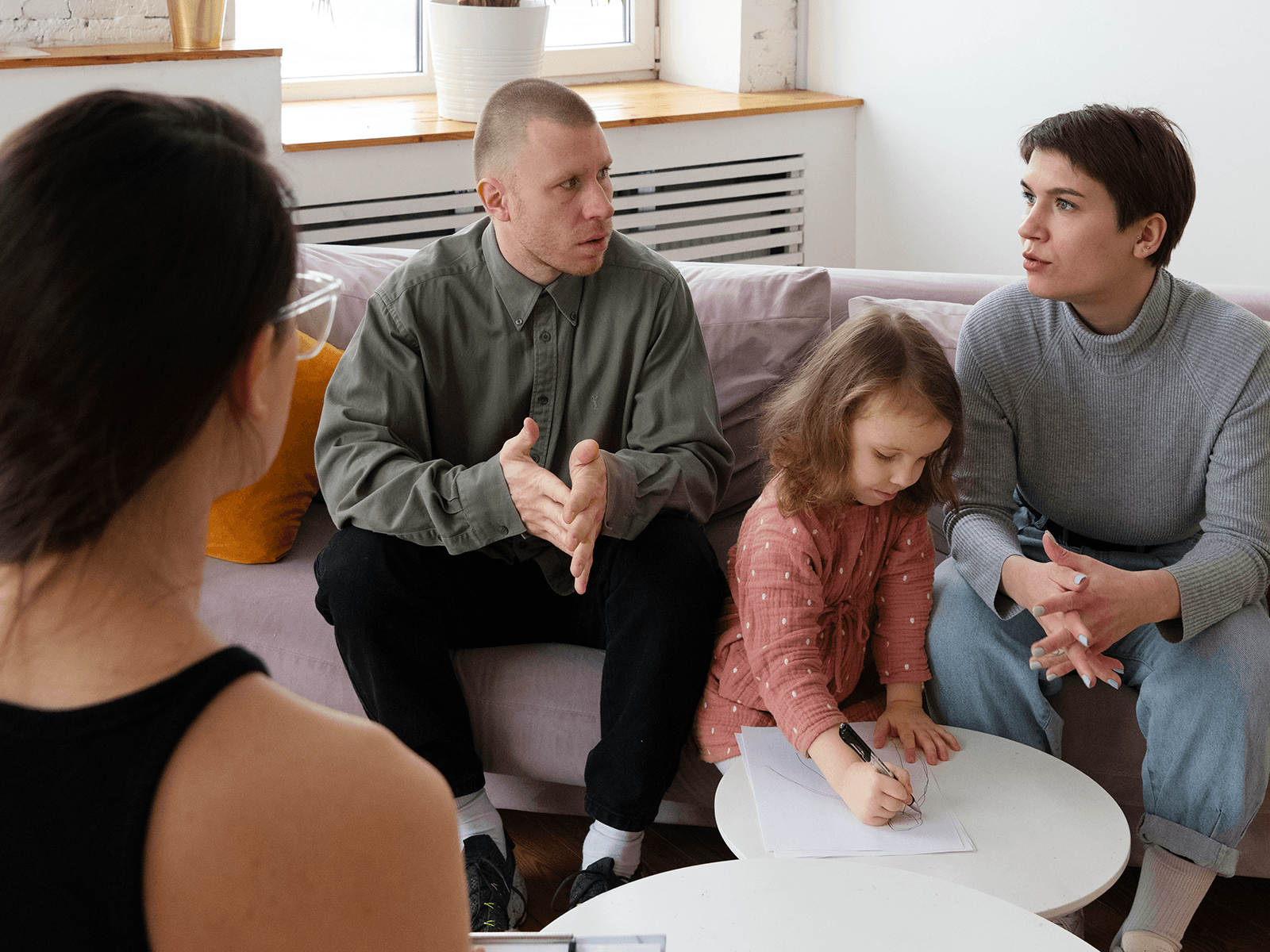 Family receiving ABA guidance