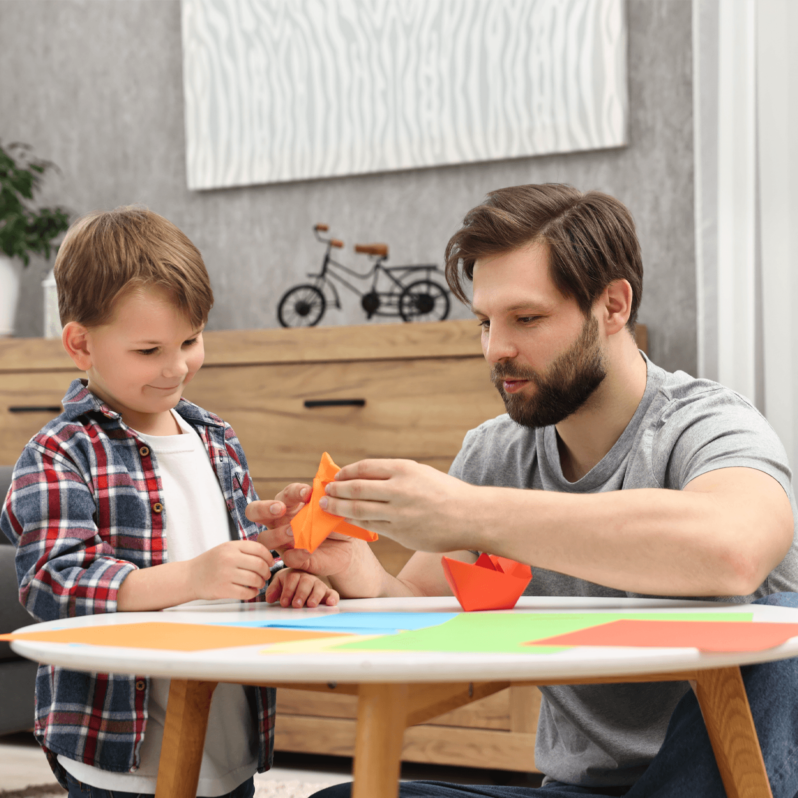 Parent supporting a child with ABA strategies at home