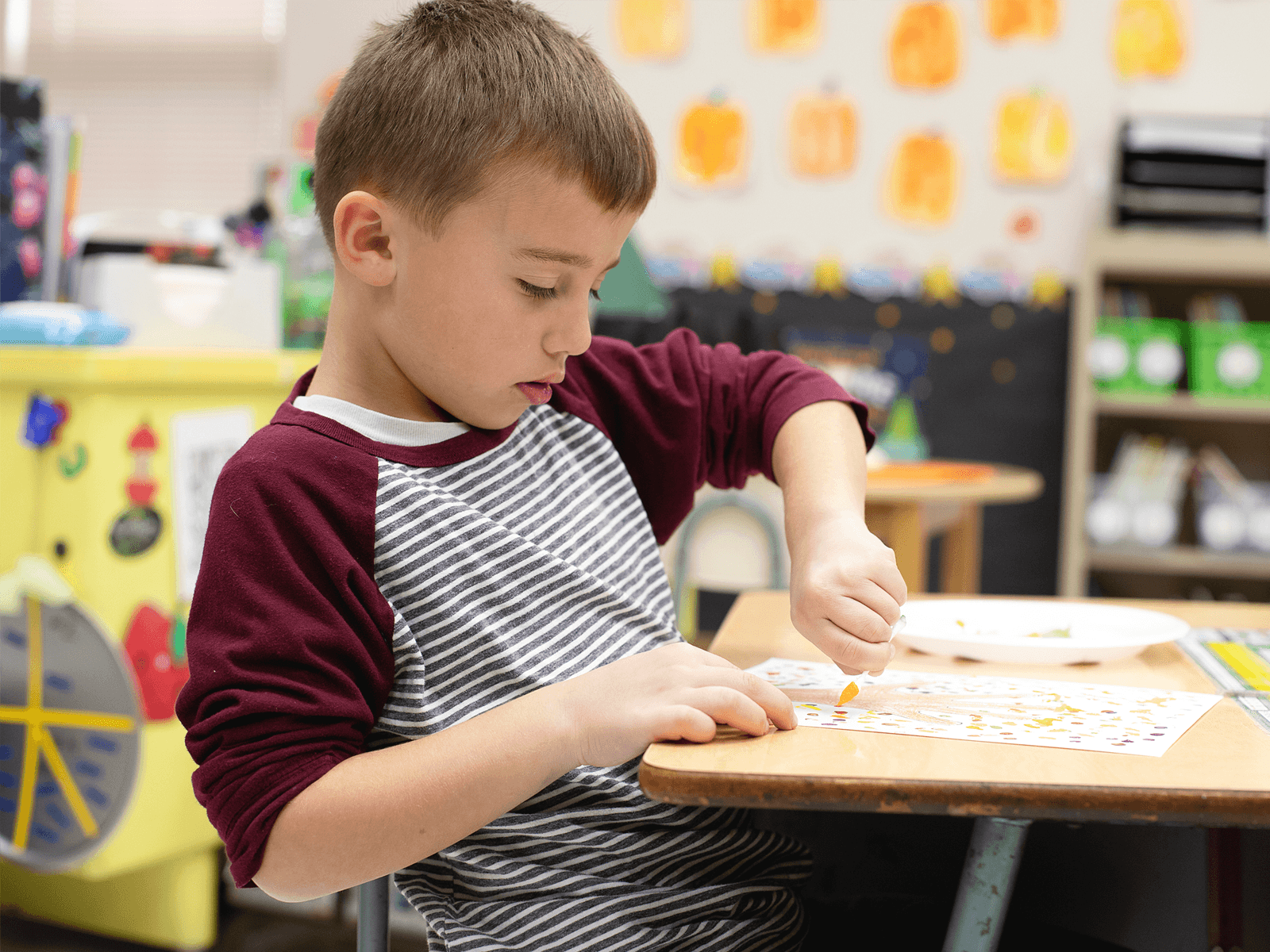 Child and family receiving school-age ABA support